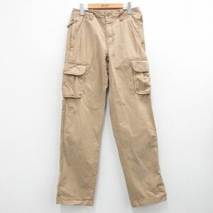 W31/古着 エルエルビーン LLBEAN カーゴ パンツ メンズ 00s コットン ベージュ カーキ 24jan10 中古 ボトムス ロング