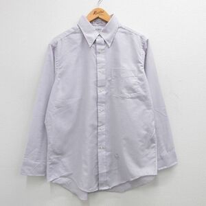 XL/古着 長袖 シャツ メンズ 90s ボタンダウン 薄紫 パープル 24jan11 中古 トップス