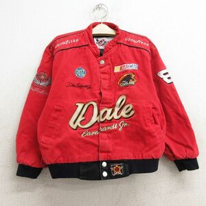 古着 ジェフハミルトン JH DESIGN 長袖 レーシング ジャケット キッズ ボーイズ 子供服 00s NASCAR デイルアンハートジュニア コットン ス