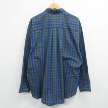 XL/古着 バンヒューセン 長袖 シャツ メンズ 大きいサイズ 紺他 ネイビー チェック 23feb28 中古 トップス_画像3