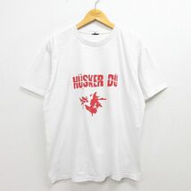 L/古着 半袖 ビンテージ ロック バンド Tシャツ メンズ 00s ハスカードゥ クルーネック 白 ホワイト 22jun21 中古_画像1