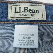 W33/古着 エルエルビーン LLBEAN ジーンズ メンズ 00s コットン 紺 ネイビー デニム 24jan17 中古 ボトムス ジーパン Gパン ロング パンツ_画像7