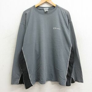 XL/古着 リーボック 長袖 ビンテージ Tシャツ メンズ 00s ワンポイントロゴ 大きいサイズ コットン クルーネック グレー他 24jan19 中古