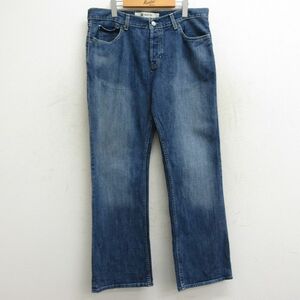 W36/古着 ギャップ GAP ジーンズ メンズ 00s ブーツカット コットン 紺 ネイビー デニム 24jan22 中古 ボトムス ジーパン Gパン ロング パ