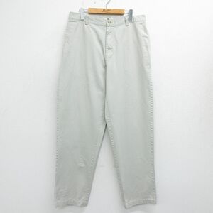 W34/古着 ギャップ GAP チノ パンツ チノパン メンズ 00s コットン 薄ベージュ カーキ 24jan22 中古 ボトムス ロング