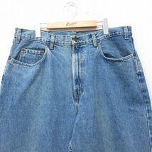 W37/古着 ギャップ GAP ジーンズ メンズ 90s コットン 紺 ネイビー デニム 24jan23 中古 ボトムス ジーパン Gパン ロング パンツ_画像2