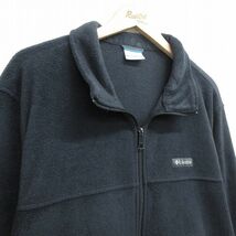 XL/古着 コロンビア 長袖 フリース ジャケット メンズ ワンポイントロゴ 大きいサイズ 黒 ブラック 24jan25 中古 アウター_画像2