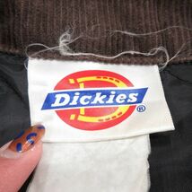 W42/古着 ディッキーズ Dickies 長袖 ツナギ メンズ ダック地 大きいサイズ 襟コーデュロイ 茶 ブラウン 内側キルティング 24jan25 中古 オ_画像6