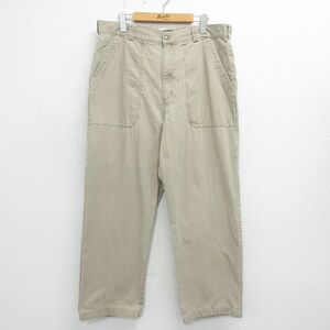 W38/ old clothes kabelas Baker pants men's 00s cotton beige khaki 24jan26 used bottoms long 