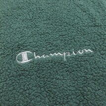 XL/古着 チャンピオン Champion 長袖 ブランド トップス メンズ 00s ワンポイントロゴ 表起毛 大きいサイズ クルーネック 緑 グリーン spe_画像2