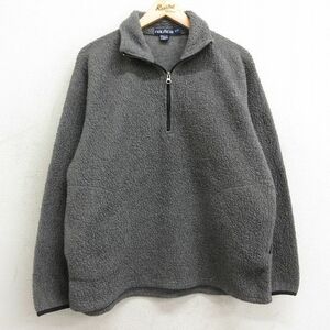 M/古着 ノーティカ 長袖 ブランド ハーフジップ フリース ジャケット メンズ 90s グレー 24jan29 中古 アウター