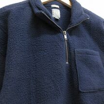 L/古着 ギャップ GAP 長袖 ハーフジップ フリース ジャケット メンズ 紺 ネイビー 24jan29 中古 アウター_画像2