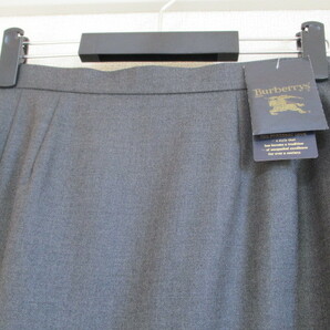 新品 バーバリー BURBERRY グレー カシミア混スカート 13ABR 44 大きいサイズの画像4