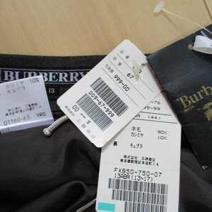 新品 バーバリー BURBERRY グレー カシミア混スカート 13ABR 44 大きいサイズの画像8