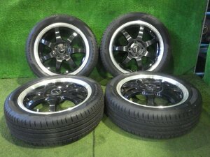 ◆ G-SPEED アルミホイール タイヤ 15インチ 4本 4.5J PCD100 4穴 +45 165/55R15 PIRELLI 22年 溝5.5㎜ 中古 A48