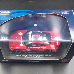 【EBBRO】HASEMI TOMICA EBBRO GT-R SUPER GT 2009 No.3 Winner for Malaysia エブロ 44174 ハセミトミカエブロ Rd.４優勝車 1/43SCALEの画像2