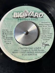 MAXI PRIEST .BERES HAMMOND .BUJU BANTON/ HEARTBREAK LOVER (7')