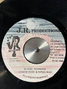 JUNIOR REID & NINJA MAN / BLOOD THUNDER (7')