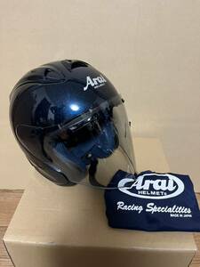 送料無料 Arai アライ SZ-RamⅢ SZ-Ram3 GLASS BLUE グラスブルー Sサイズ 55-56ジェットヘルメット