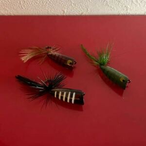 heddon POPPER SPOOK Chgger Spook Fly Rod Lure バスフライ ヘドン FLY 検査）fenwick TIEMCO