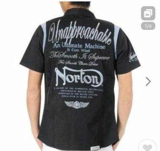 Norton ノートン メンズ半袖シャツ 袖リブ切替 ストレッチ 半袖シャツ カーキ