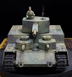 タコム 1/35 日本陸軍（試作多砲塔戦車）150t超重戦車 オイ車 プロモデラー制作完成品