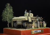 1/35 ドイツ軍 東部戦線1944 STEYR RSO mit PAK-40 対戦車自走砲ジオラマ 制作完成品（作品ベースサイズ長さ20cｍ×幅16cｍ×高さ15cｍ）_画像7