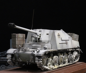 1/35 ドイツ陸軍 マーダーⅡ7.5ｃｍ対戦車自走砲（1942/7～1943/6・531輛）冬季戦 制作完成品（ベースサイズ長さ20ｃｍ幅10ｃｍ）