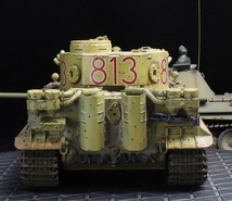 1/35 ドイツ陸軍 タイガーⅠ重戦車（初期型）第10装甲師団第3大隊所属車輛「813」チェニジア戦線 制作完成品_画像5