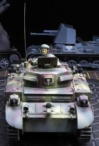 1/35 ドイツ陸軍 Ⅱ号火焔放射戦車フラミンゴ「214」フィギュア付き 制作完成品