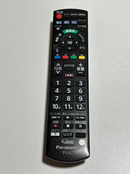 Panasonic テレビ用リモコン N2QAYB001229 動作品①