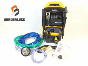 ☆中古美品☆ RYOBI リョービ 100V 高圧洗浄機 AJP-2100GQ 本体+パーツ 自吸機能付き 60Hz用 15m伸縮ハンドル ホースリール 洗車 84582