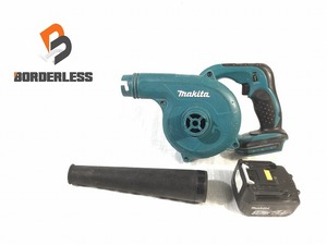 ☆中古動作品☆ makita マキタ 14.4V 充電式ブロワ UB142D バッテリー1個 (14.4V 3.0Ah)付き ブロア 送風機 84527