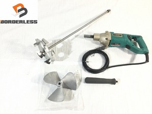 ☆中古品☆RYOBI リョービ 100V パワーミキサー PM-311 シャフト＋パドル2個付 かくはん機 カクハン機 攪拌機 撹拌機 85286