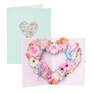  solid card HANAKO stone chip puts out card Heart bee doli. flower multipurpose card 