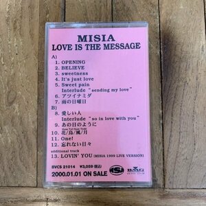 カセットテープ【 MISIA 】LOVE IS THE MESSAGE / ミーシャ / ラヴ・イズ・ザ・メッセージ / 見本 / サンプル / 非売品