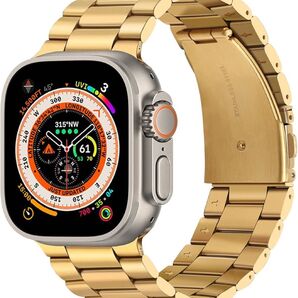 Apple Watch バンド Ultra 49mm プレミアムステンレススチールメタル交換バンド
