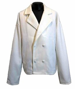 新品 2XLサイズ ピーコート ビッグサイズ 3541 白 ホワイト WJITE オーバーサイズ 大きなサイズ Pコート ジャケット ブルゾン モード