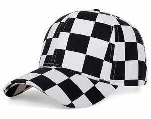 Новый флаг чехла шапки Ichimatsu Pattern 682 Шляпа бейсбол шляпа черный белый черный гонщик F1 Пилот мужской женский спорт