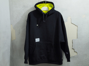 希少 XL 22AW WTAPS Champion ACADEMY HOODED パーカー スウェット フーディー 黒 ブラック BLACK 04 ダブルタップス チャンピオン