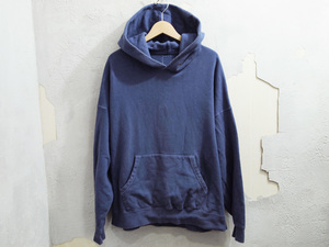 21AW 定価58300円 visvim AMPLUS HOODIE P.O. UNEVEN DYE 加工 フーディー プルオーバー スウェット パーカー NAVY ネイビー ビズビム 4 FT