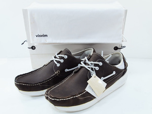 希少 新品 visvim HOCKNEY ホックニー デッキシューズ 茶 ブラウン BROWN ビズビム 9.5 27.5cm FT