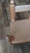 子供　椅子　キッズチェア　無垢材　ハンドメイド　ナチュラル　木の椅子　天然素材　100％　希少　金具不使用　ブラックチェリー？_画像2