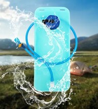 給水用 2L 折りたたみ 給水袋 携帯式ボトル チューブ付き 食品級TPU素材_画像4