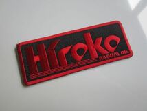 ビンテージ Hiroko Racing OIL 広島高潤 ヒロコウ レーシングオイル ワッペン/自動車 バイク オートバイ レーシング F1 スポンサー 90_画像1