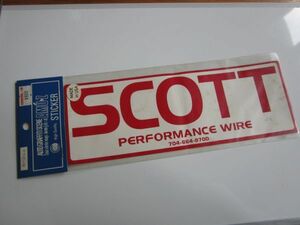 【大きめ】SCOTT PERFORMANCE WIRE スコット アメリカ製 純正 ステッカー/デカール 自動車 バイク レーシング F1 スポンサー ② S91