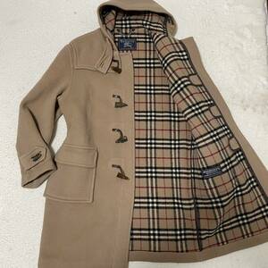 【漂う英国調】バーバリー Burberry ノバチェック スペシャリティー ダッフルコート ロングコート ベージュ サイズL相当 メンズ