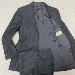 超美品『ユナイテッドアローズ×ロロピアーナ』UNITED ARROWS × Loro piana ストライプ　スーツセットアップ　グレー　Sサイズ