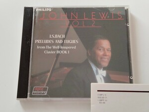 【86年旧規格初期盤/純正ケース】ジョン・ルイス John Lewis/ J.S.Bach/ Preludes And Fugues Vol.2 日本盤CD PHILIPS 32JD-71(826 698-2)