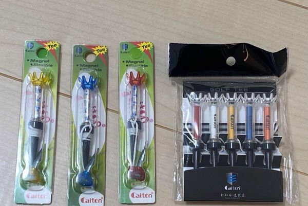 8本セット紛失無し/長持ちゴルフティー ロングティー マグネットティーひも付き